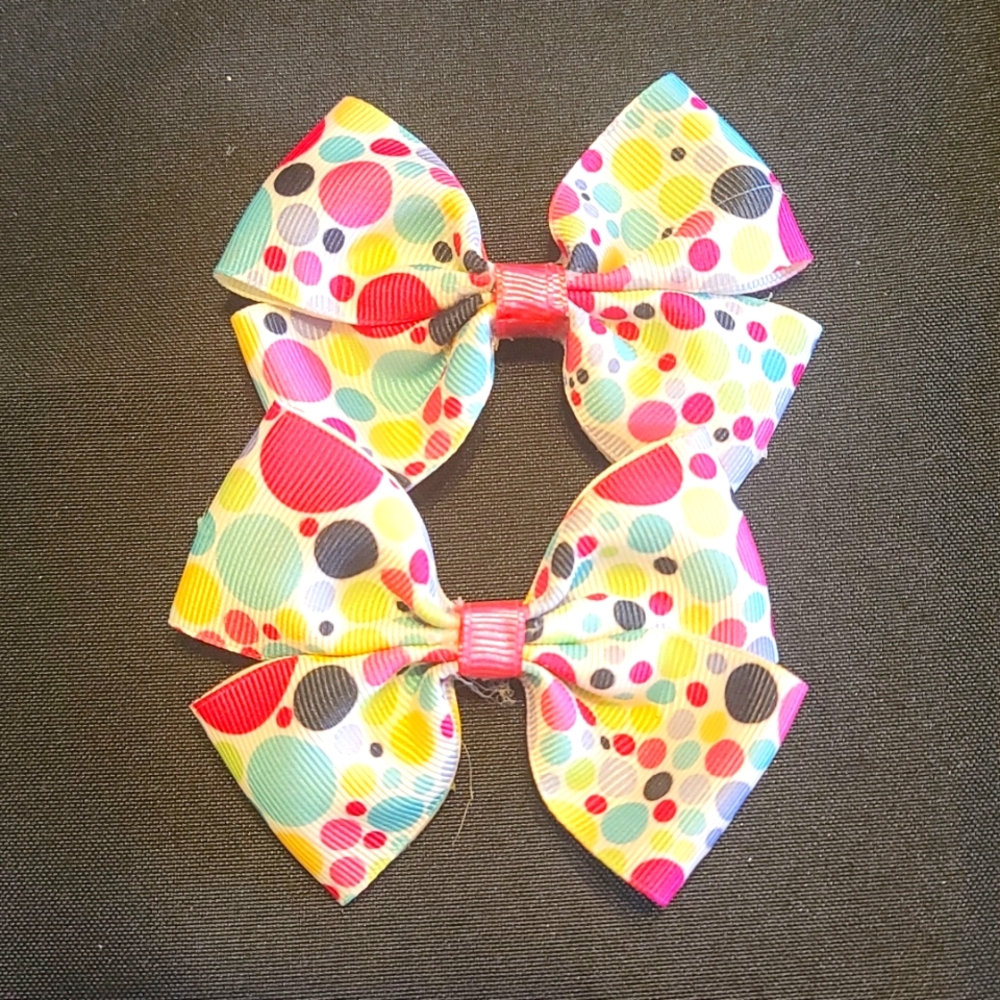 A set of hair bows